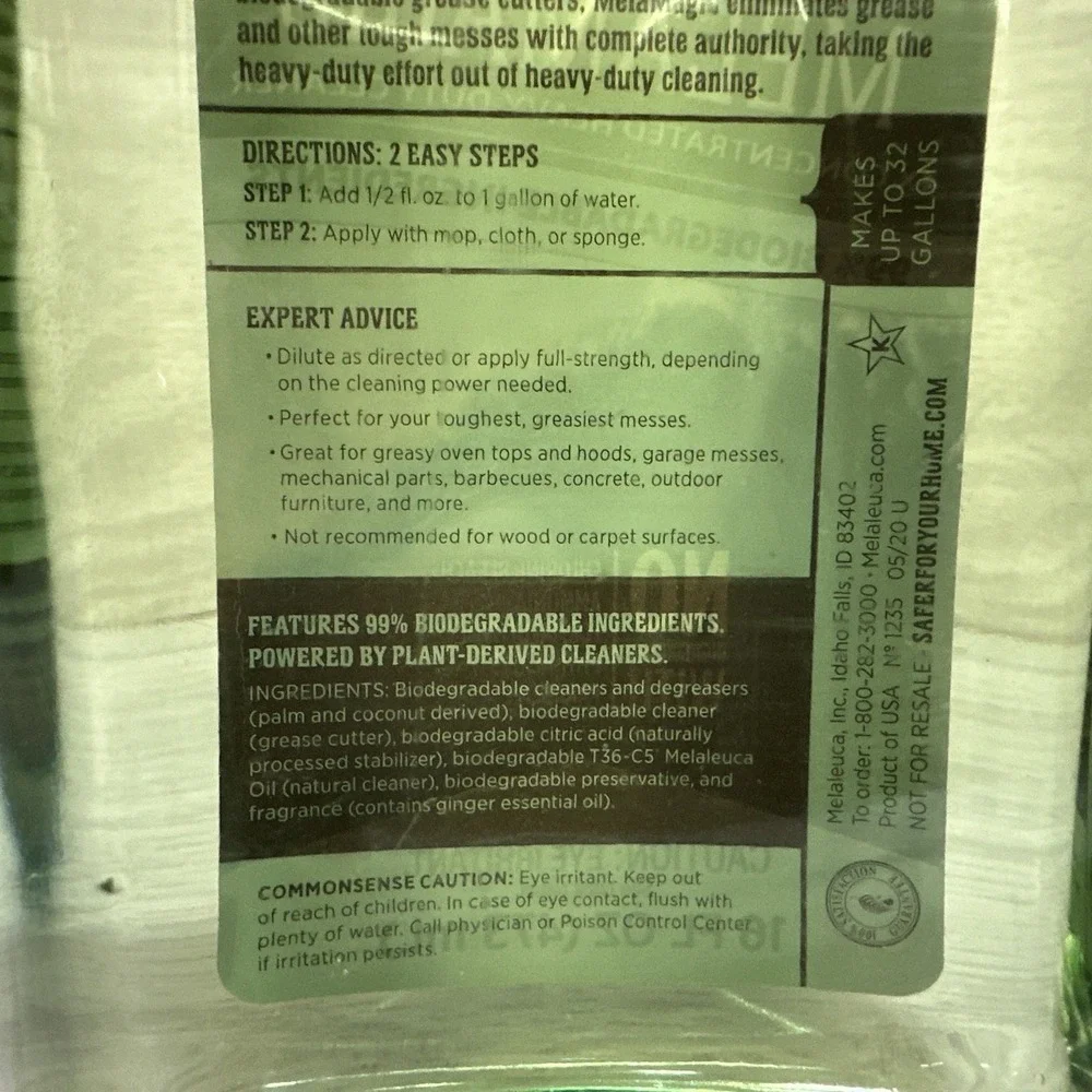 MELALEUCA Melamagic 4X Concentrated Heavy Duty Cleaner 16oz‎ Biodegradable